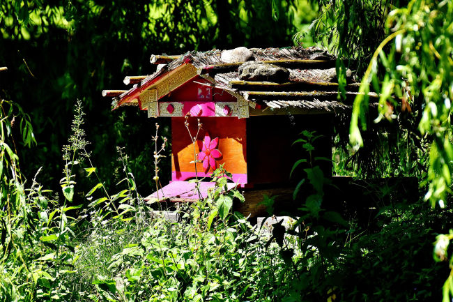 Colourful beehive